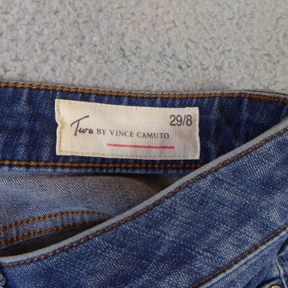 Two by Vince Camuto Jeans Womens 29/8 Medium Wash Blue Stretch Denim Ankle Jeans - Picture 7 of 12
